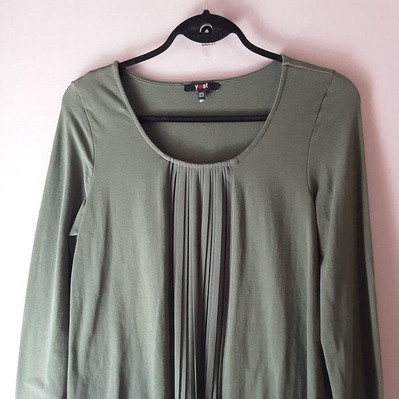 Yest European Brand - Green Long Sleeve Top Blouse T-shirt Size S/M - Picture 2 of 10